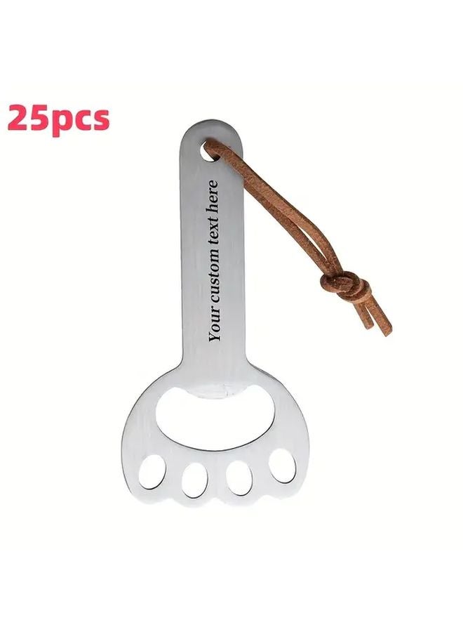 Rose Golden Hollow Claw Print Bottle Opener 25 Pcs Durable Portable Bar Accessories - Image 5
